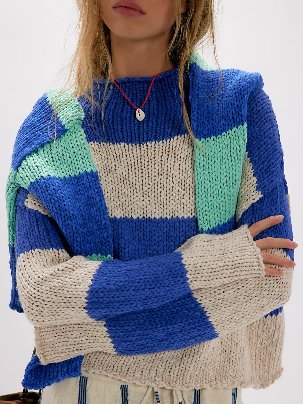 FREE PEOPLE Opal Striped Rollneck, Size S